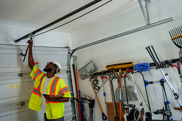 Professional Garage Door Panel Replacement technician working in Winnsboro, TX